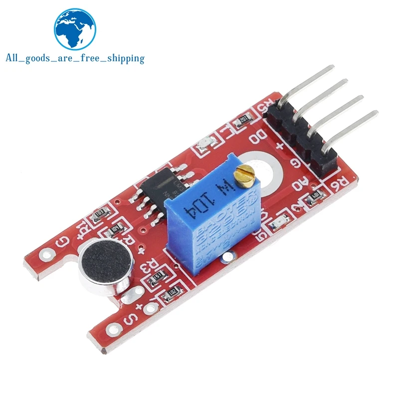 TZT 1/3PCS Microphone Voice Sound Sensor Module For Arduino Analog Digital Output Sensors KY-038