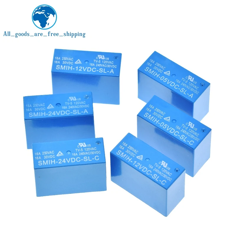 1/3PCS SMIH-05V 12V 24VDC-SL-A -SL-C 6-pin/8-pin Relay 250V 16A SMIH-05VDC-SL-A SMIH-12VDC-SL-A SMIH-24VDC-SL-A SMIH-05VDC-SL-C