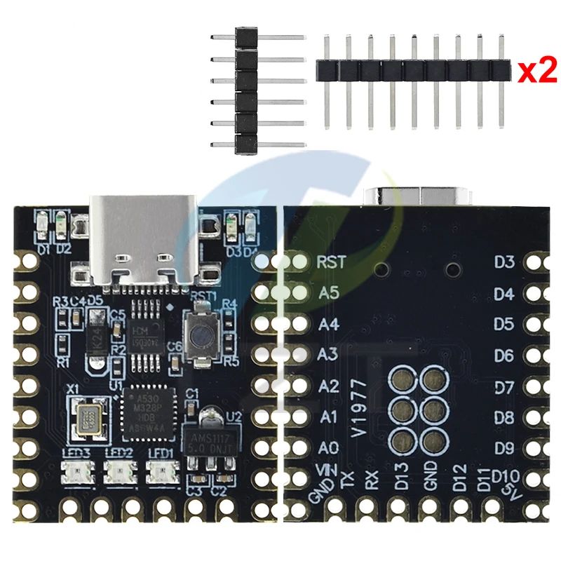 TZT 1/5PCS NANO V3.0 / Nano SuperMini Type-C Development Board Atmega328p Chip Ch340 Serial Port For Arduino