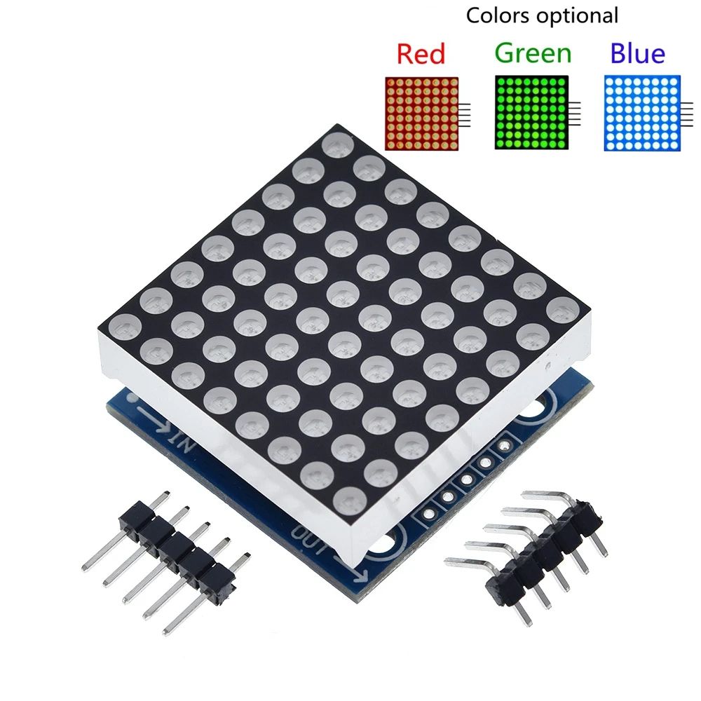 1/3PCS MAX7219 dot matrix module microcontroller module display module finished goods , Can be together for arduino programming