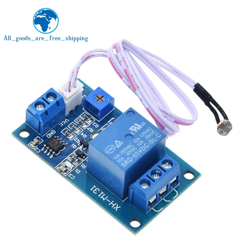 TZT XH-M131 DC 5V / 12V Light Control Switch Photoresistor Relay Module Detection Sensor 10A brightness Automatic Control Module