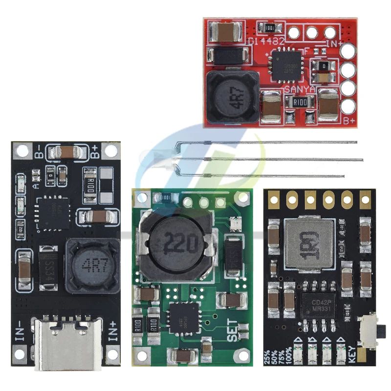 TP5100 charging management power supply module board TP5000 1A 2A compatible with 4.2V 8.4V single and double lithium batteries