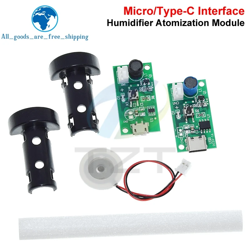 1/3PCS USB Mini Humidifier DIY Kits Mist Maker and Driver Circuit Board Fogger Atomization Film Atomizer Sheet Mini Oscillating