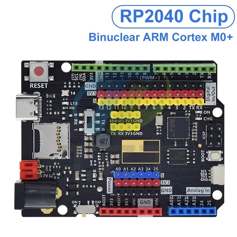 1/3pcs Raspberry PI UNO RP2040 Development Board Type-C USB 16MB Programming Learning Controller Core board For Arduino