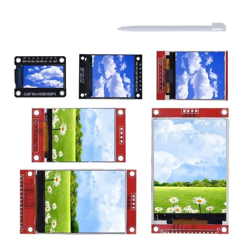 TFT Display 0.96/1.3/1.44/1.8/2.0/2.4/2.8/3.2/3.5 Inch TFT Full Color Screen LCD Module ILI9341 Driver Interface SPI for Arduino