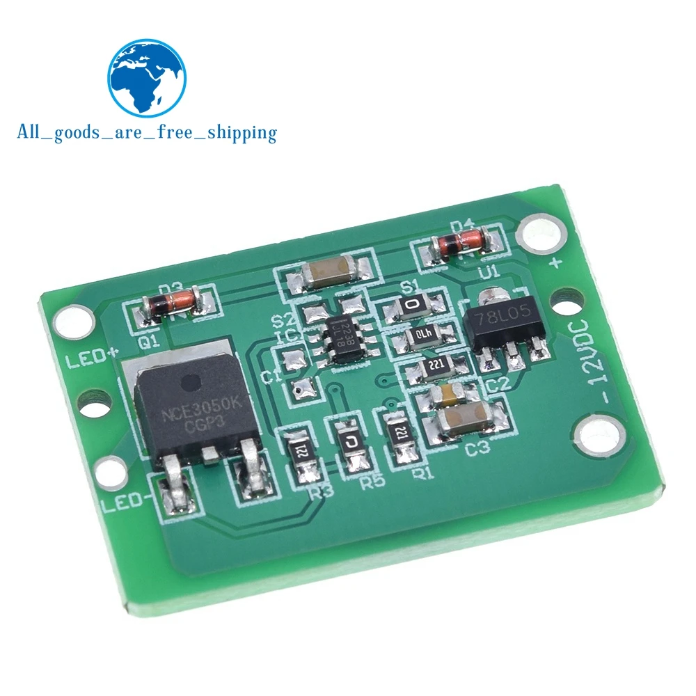 1/3PCS 12V Capacitive Touch Switch Sensor Module Push Button Touching Key Module Jog Latch With Relay DC 6-20V 3A