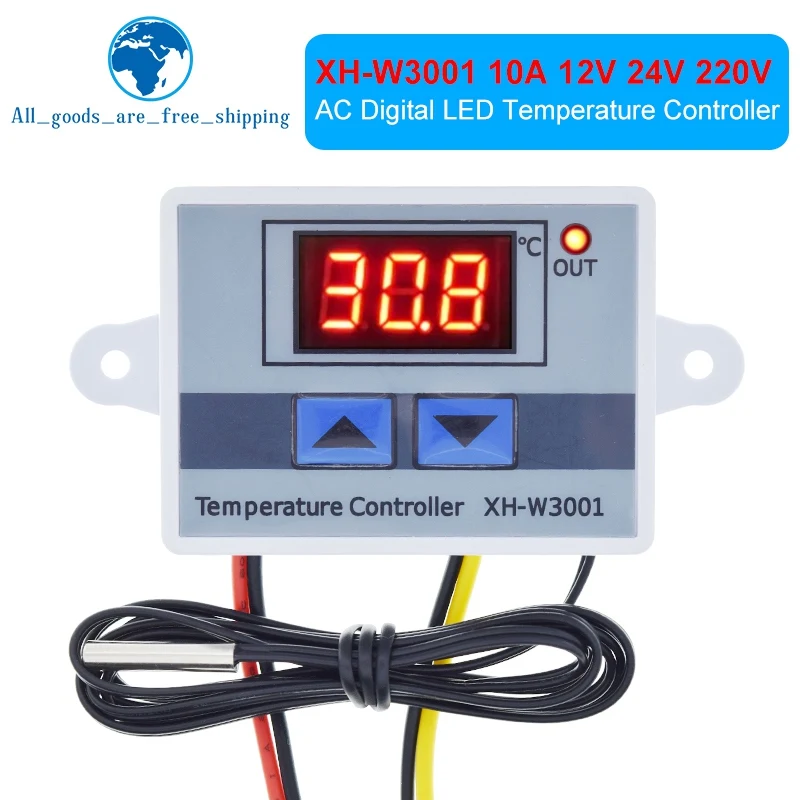 1/3PCS W3001 Digital Control Temperature Microcomputer Thermostat Switch Thermometer New Thermoregulator 12/24/220V