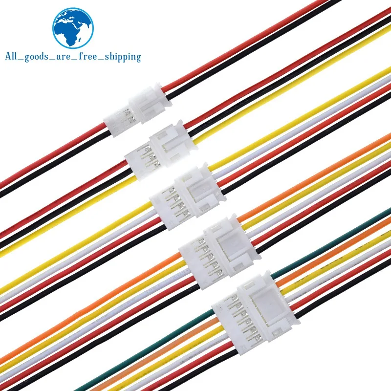 TZT 10PCS 5Pair Micro JST PH 2.0 2P 3P 4P 5P 6PIN Male Female Plug Connector With Wire Cables 20CM+20CM For Arduino MP3