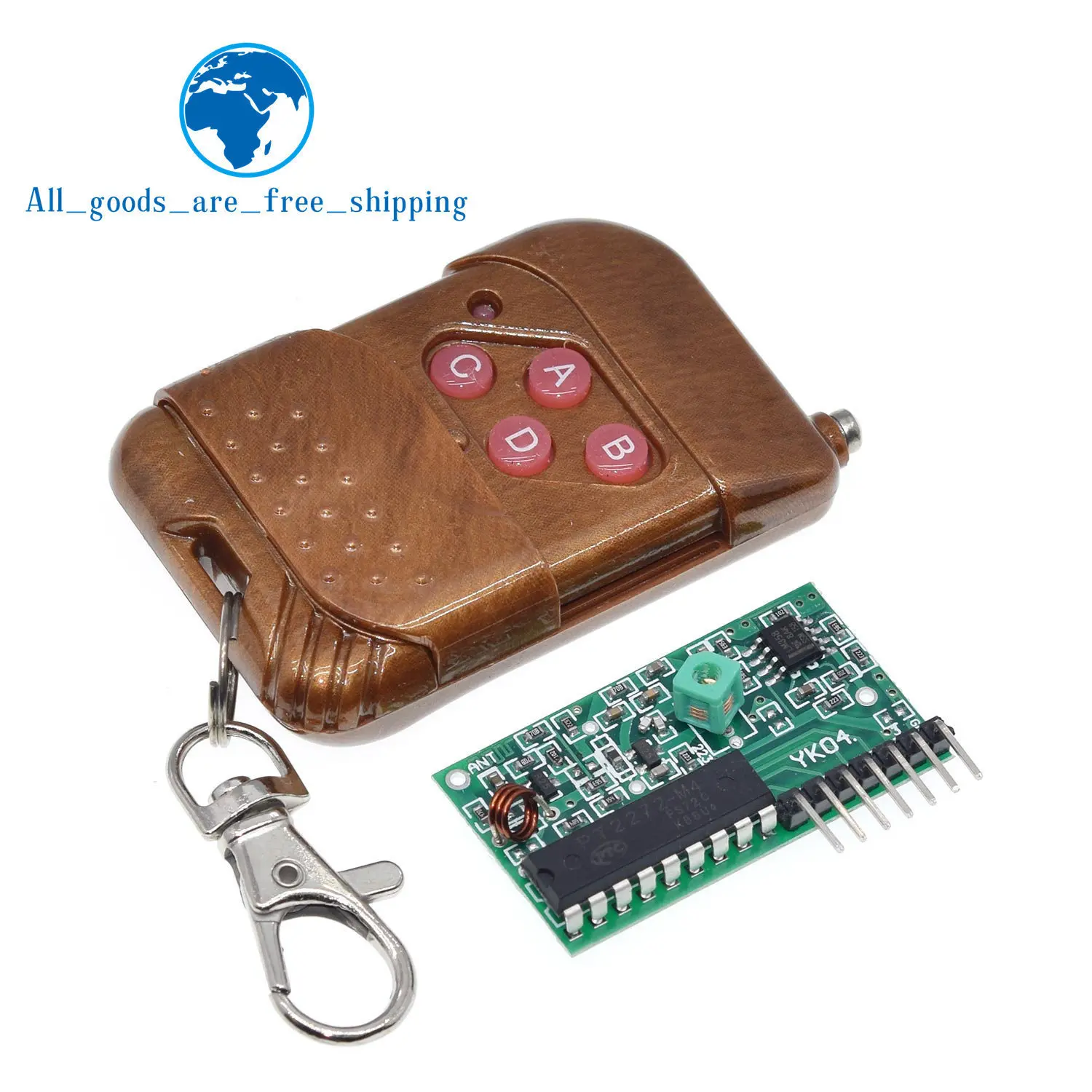 TZT 1/3set IC 2262/2272 4 Channel 315Mhz Key Wireless Remote Control Kits Receiver module