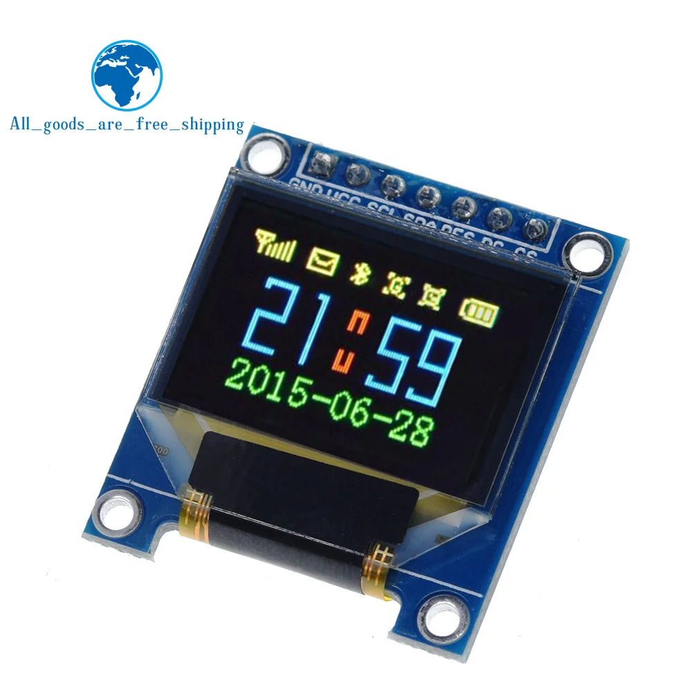 TZT 0.95 inch full color OLED Display module with 96x64 Resolution,SPI,Parallel Interface,SSD1331 Controller 7PIN new with case