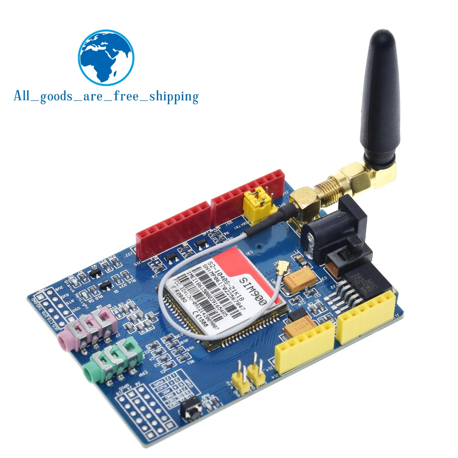 TZT SIM900 850/900/1800/1900 MHz GPRS/GSM Development Board Module Kit For Arduino