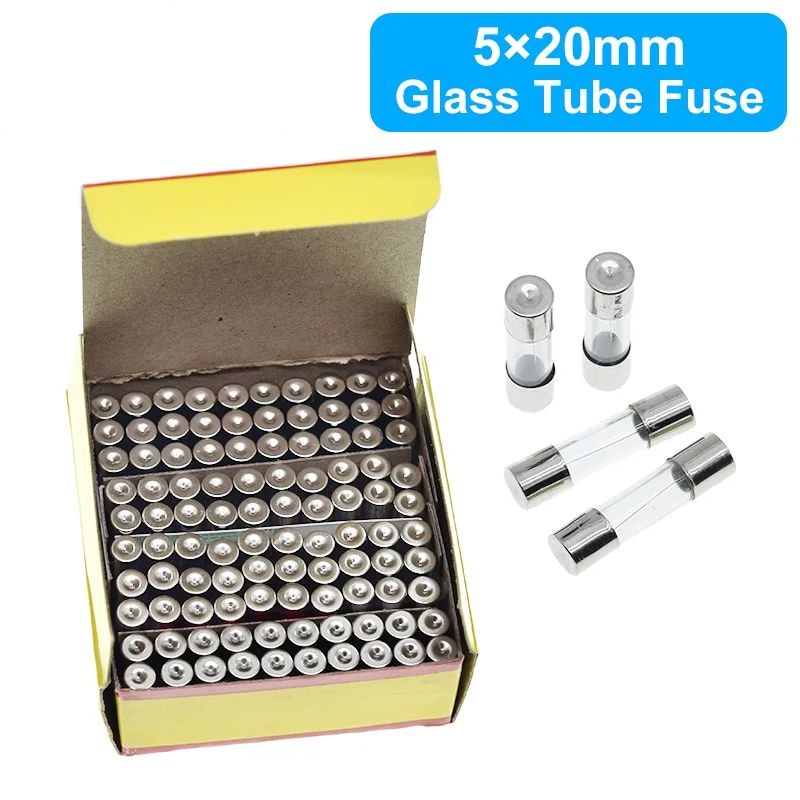 10/100PCS 5x20mm Fast Blow Glass Tube Fuses 0.1A 0.2A 0.3A 0.5A 0.75A 1A 1.5A 2A 2.5A 3A 4A 5A 6A 8A 10A 20A 25A 30A 250V 5*20mm