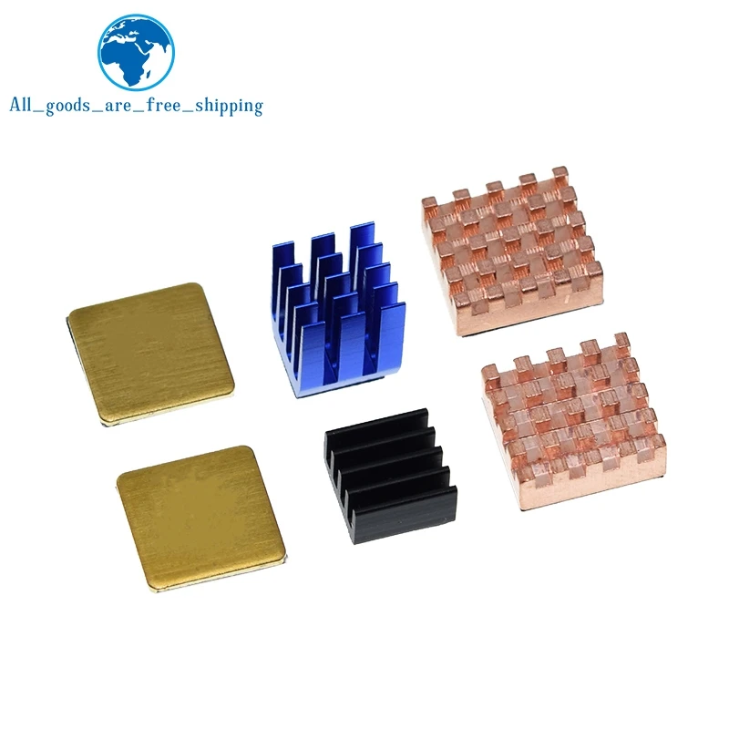 TZT For Raspberry Pi 3 4 B Heatsink Copper Aluminum Heatsink Radiator Cooler Kit For Raspberry Pi 3B+ Plus 2 4 4B Heat Sink