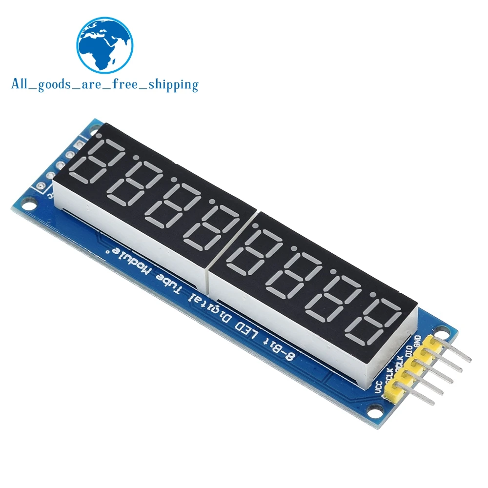 TZT 1/3pcs 74HC595 CWG 8-Digit 8 Bits 8bit Digital Tube Display Control Module Red Three IO for Arduino 595 Driver