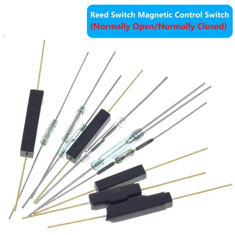 TZT 10pcs N/O Reed Switch Magnetic Switch Normally Open / Normally Closed Magnetic Conversion Sensor Induction Switch