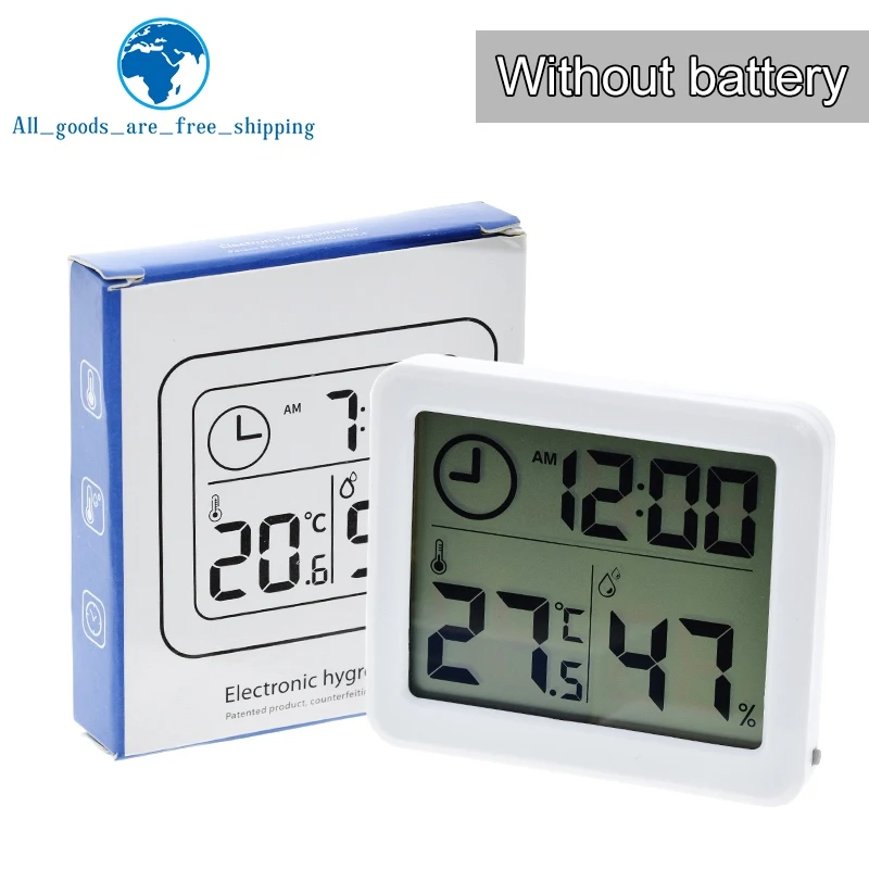 Multifunction Digital Thermometer Hygrometer Module Mini LCD Digital Temperature Humidity Sensor 3.2inch LCD Screen Clock Module