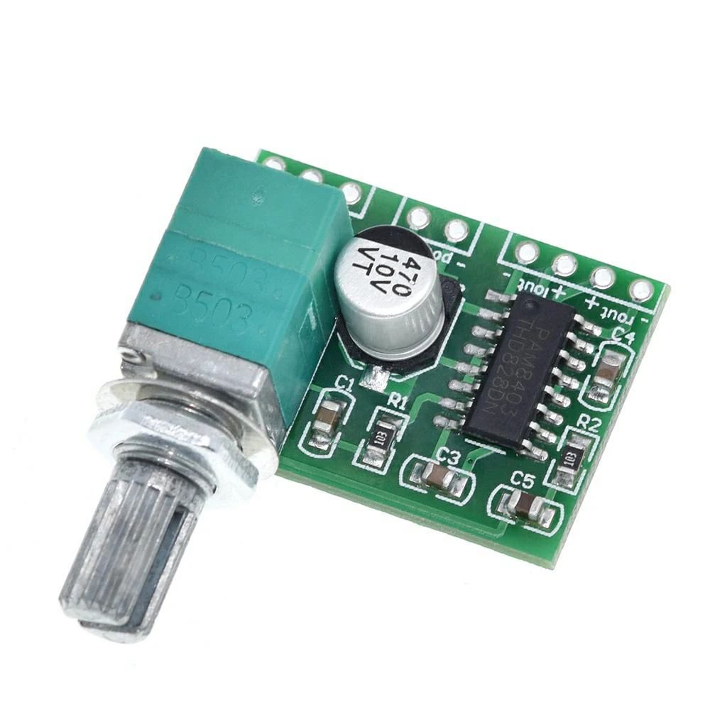 TZT 1/3PCS PAM8403 5V Power Audio Amplifier Board 2 Channel 3W W Volume Control / USB Power