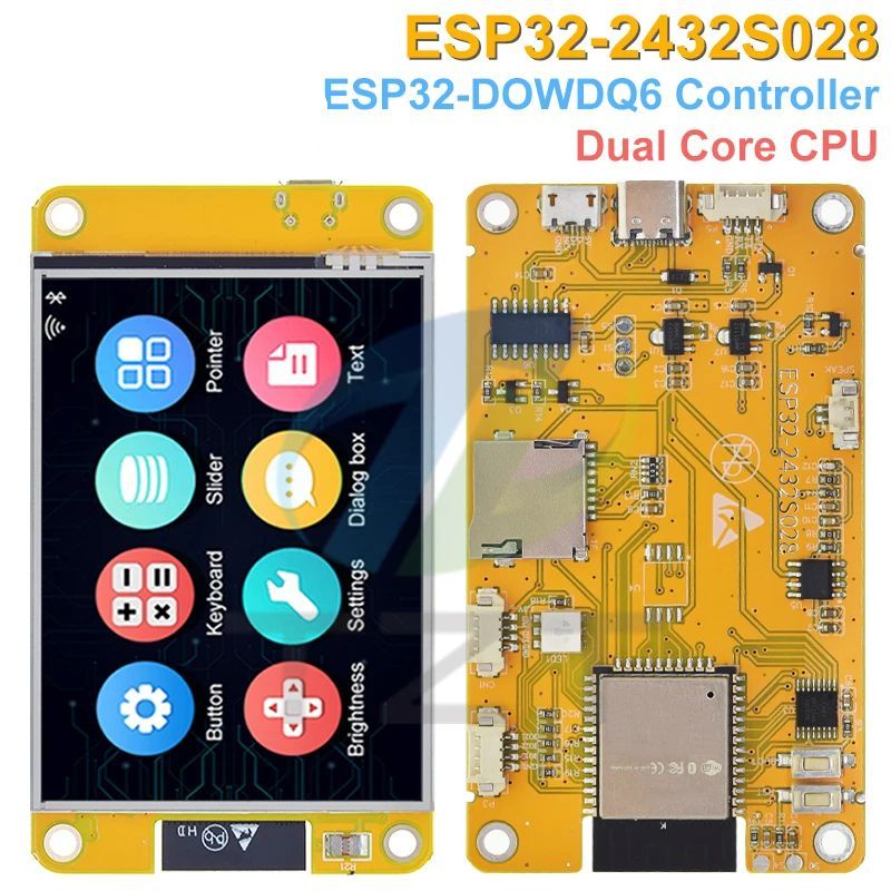 TZT ESP32 LVGL WIFI&Bluetooth Development Board 2.8 inch LCD TFT Module 240*320 Smart Display Screen With Touch WROOM