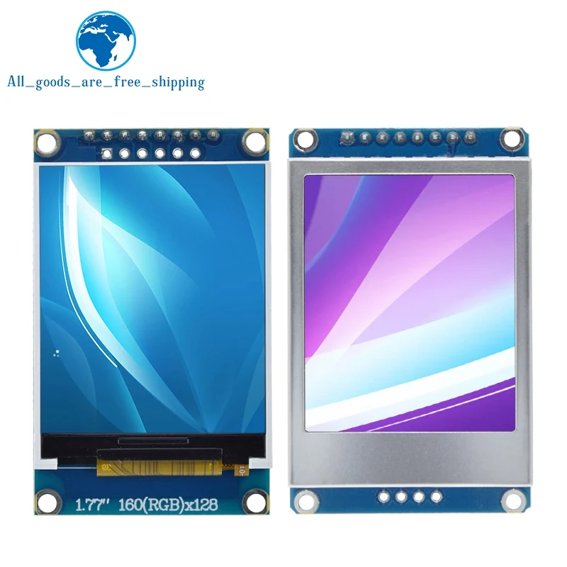 TZT 1/3pcs 1.77 inch TFT LCD Screen 128*160 1.77 TFTSPI TFT Color Screen Module Serial Port Module For Arduino UNO R3