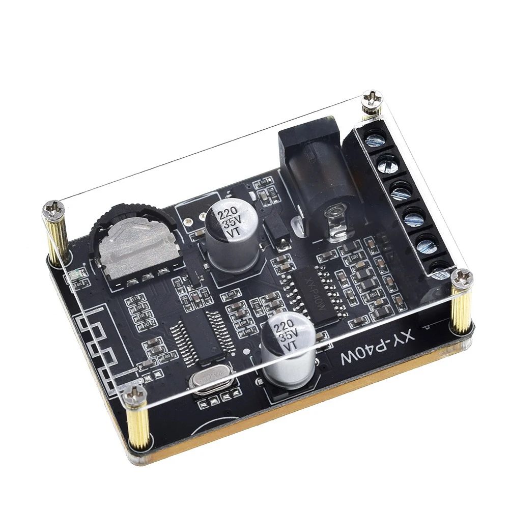 1/3PCS Bluetooth 5.0 stereo audio power amplifier board 40Wx2 Bluetooth receiver DC 12/24V supply XY-P40W