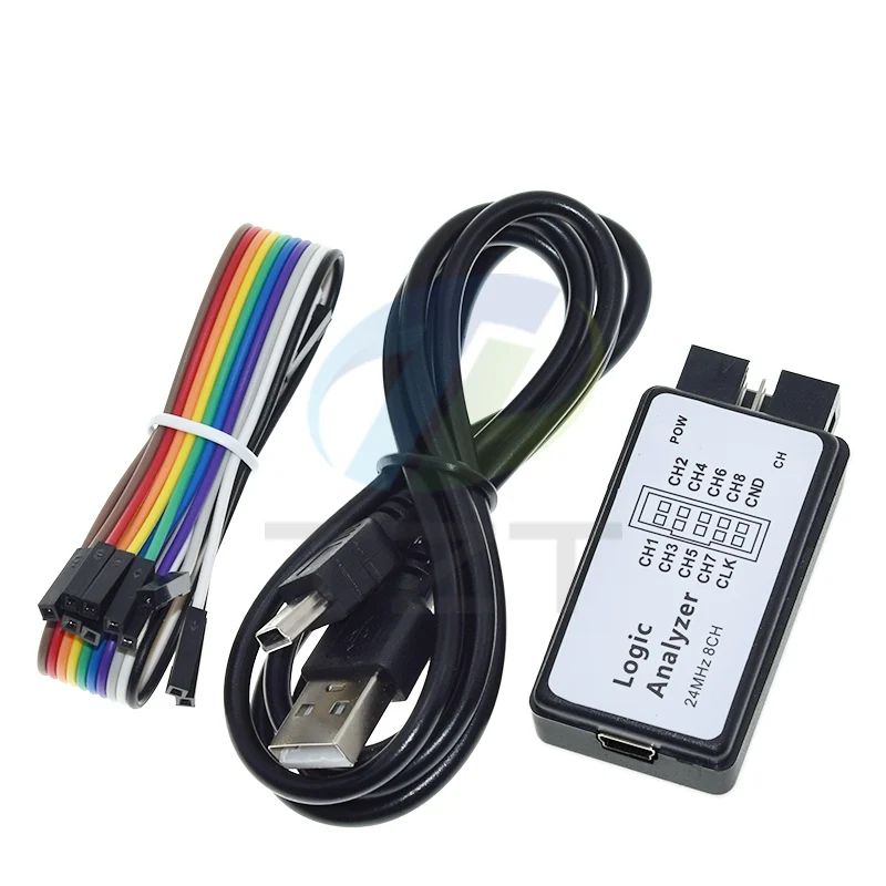 TZT 1/3pcs USB Logic Analyzer 24MHz 8 Channel 24M/seconds Logic Analyzer Debugger For ARM FPGA Logic Analyzer Logic 24M 8CH