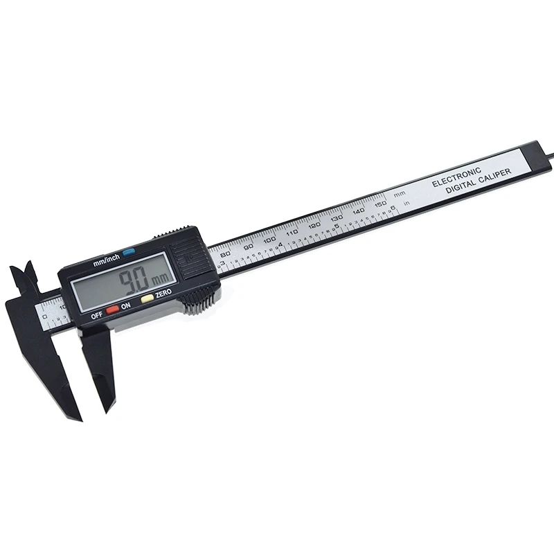1/3PCS New Arrival 150mm 6 inch LCD Digital Electronic Carbon Fiber Vernier Caliper Gauge Micrometer Measuring Tool