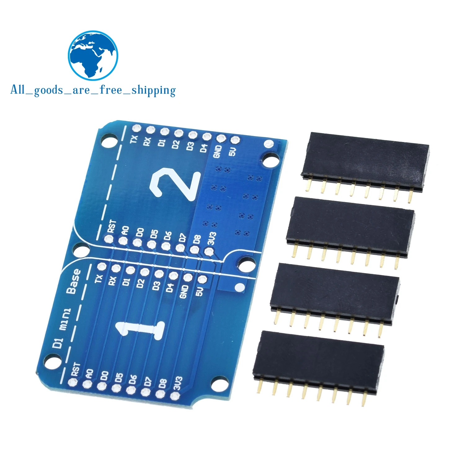 TZT 1/3PCS Dual Base for WEMOS D1 Mini WIFI Internet Of Things Development Board Based