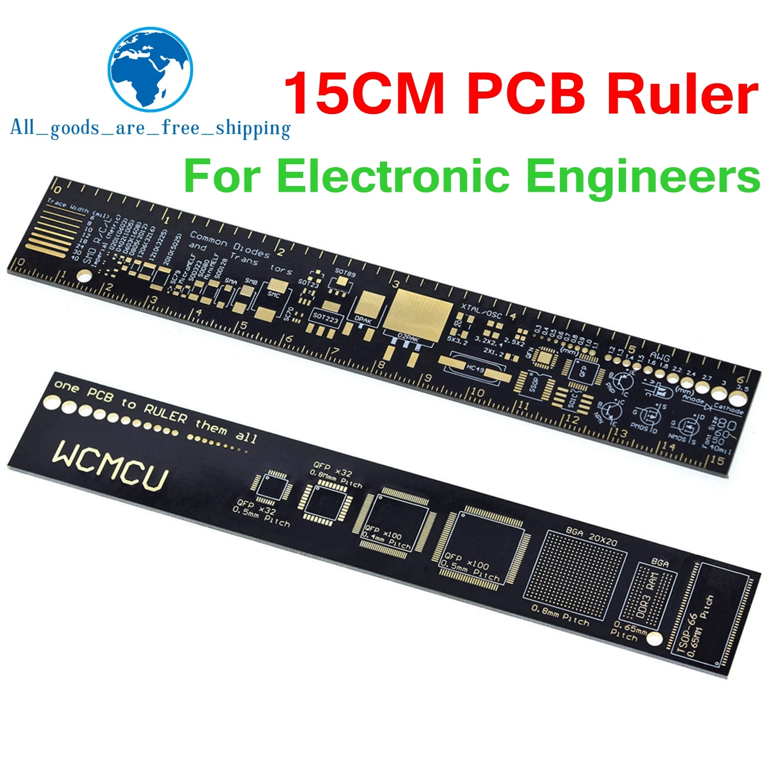 1/3PCS PCB Ruler For Electronic Engineers For Geeks Makers For Arduino Fans PCB Reference Ruler PCB Packaging Units v2 - 6