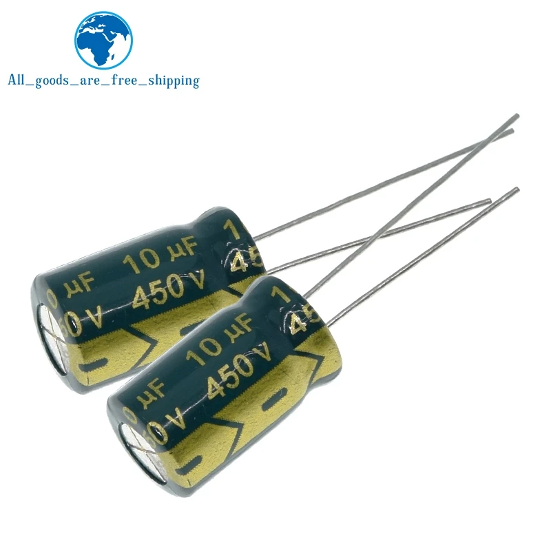 TZT 10/30pcs Aluminum electrolytic capacitor 10 uF 450 V 10 * 17 mm frekuensi tinggi Radial Electrolytic kapasitor