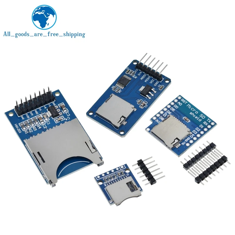 1/3PCS Micro SD Storage Expansion Board D1 Mini TF Card Module Mini Micro SD TF Card Memory Shield Module With Pins for Arduino