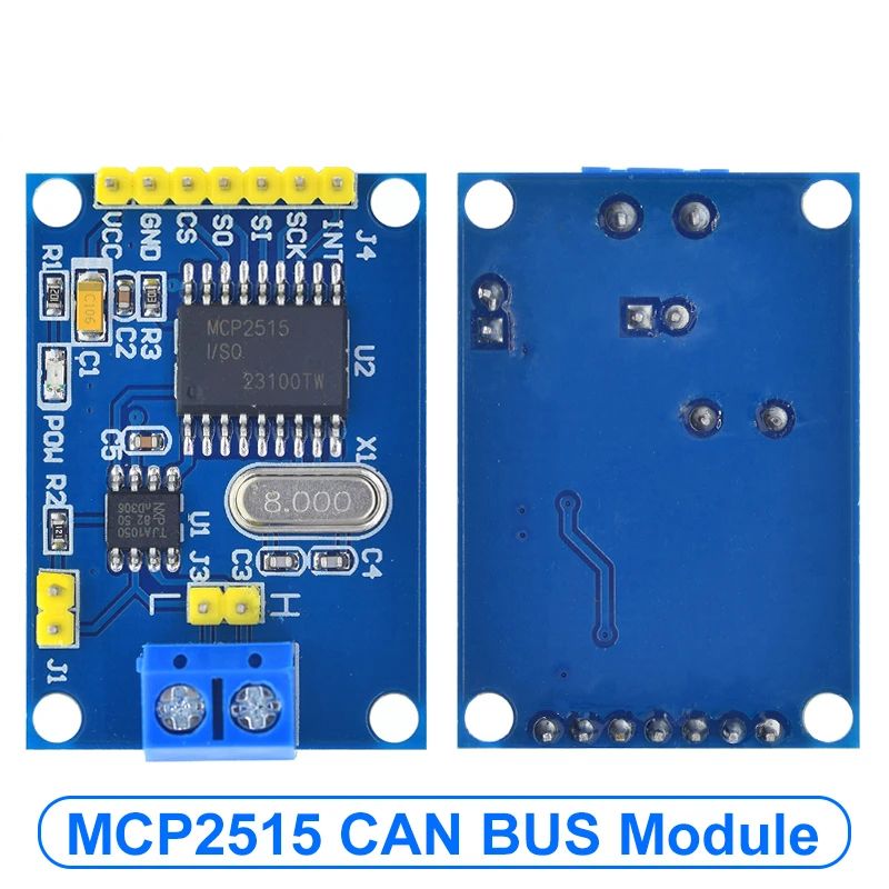 TZT 1/2PCS MCP2515 CAN Bus Driver Module Board TJA1050 Receiver SPI For 51 ARM Controller Interface Module For Arduino DIY Kit