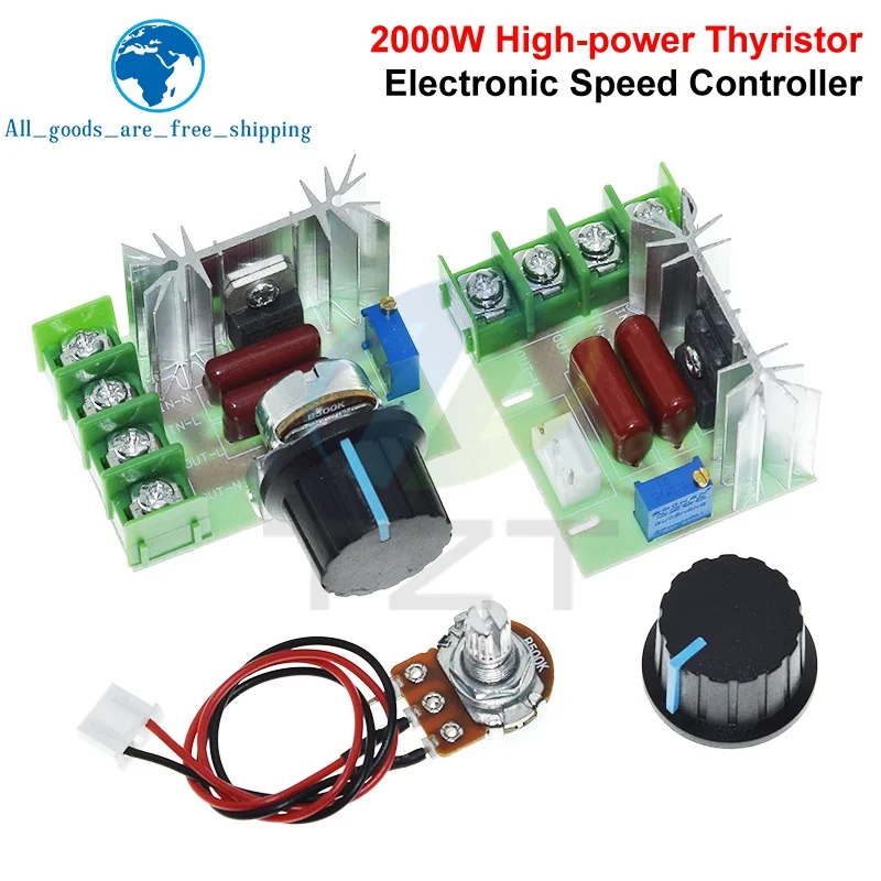TZT 1/3PCS AC 220V 2000W SCR Voltage Regulator Dimming Dimmers Motor Speed Controller Voltage Regulator Module