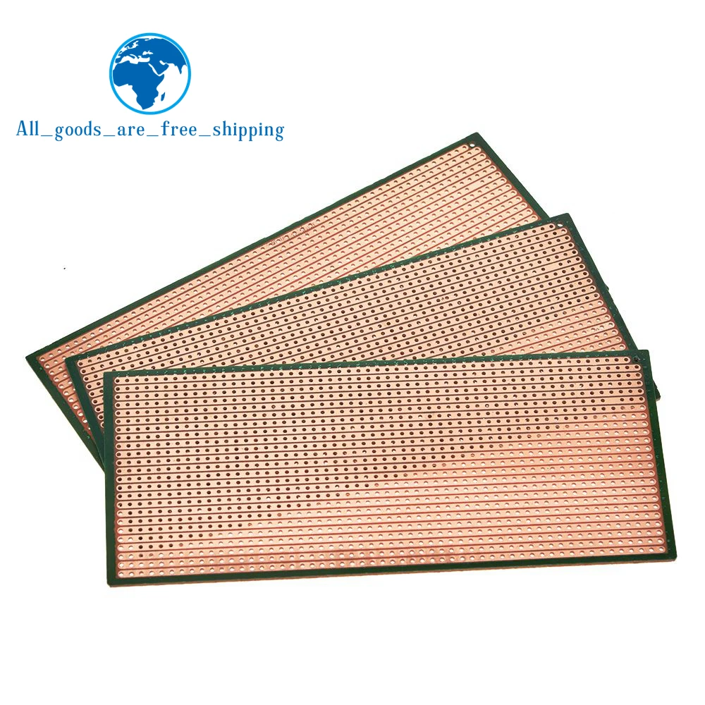 TZT 1/5PCS DIY Green 6.5*14.5CM Prototype Paper Board Universal Experiment Matrix Circuit Board 6.5x14.5CM