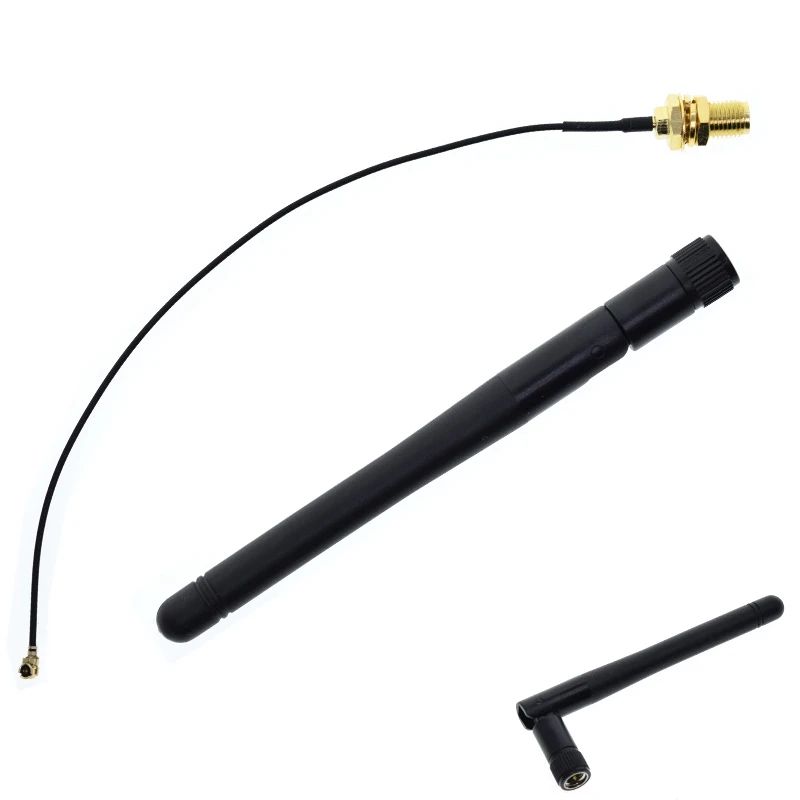 1/3PCS 2.4GHz 3dBi WiFi 2.4g Antenna RP-SMA Male Wireless Router + 17cm PCI U.FL IPX to RP SMA Male Pigtail Cable ESP8266 ESP32