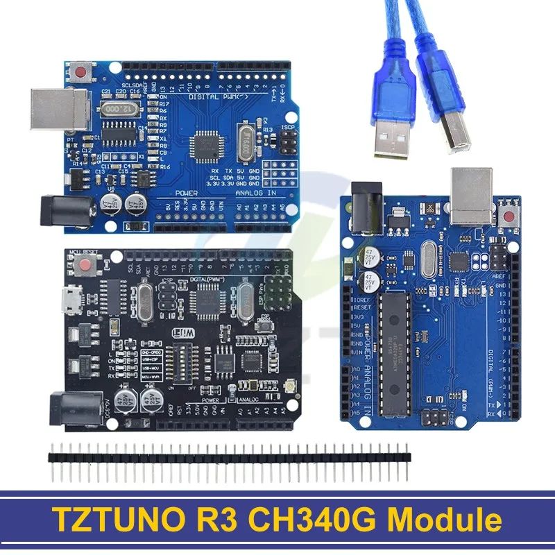 TZTUNO R3 ATMEGA16U2 / UNOR3+WiFi ATMEGA328P CH340G For Arduino UNOR3 Development Board WeMos ESP8266