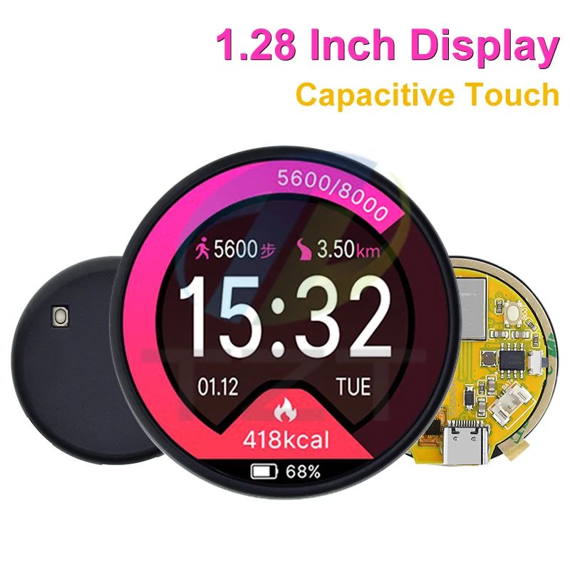 ESP32 LVGL for Arduino Development Board 1.28 Inch 240*240 IPS Smart Display Screen LCD TFT Module WiFi & Bluetooth With Touch