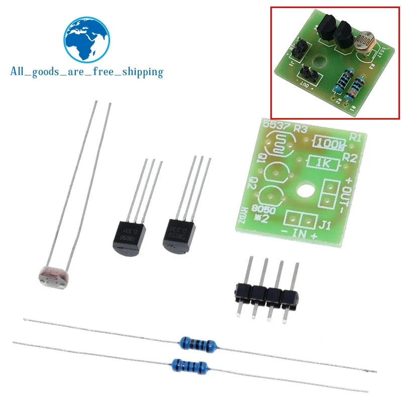 TZT Light Control Module Switch Suite Photosensitive Induction Switch Kits DIY Electronic Trainning Integrated Circuit Suite