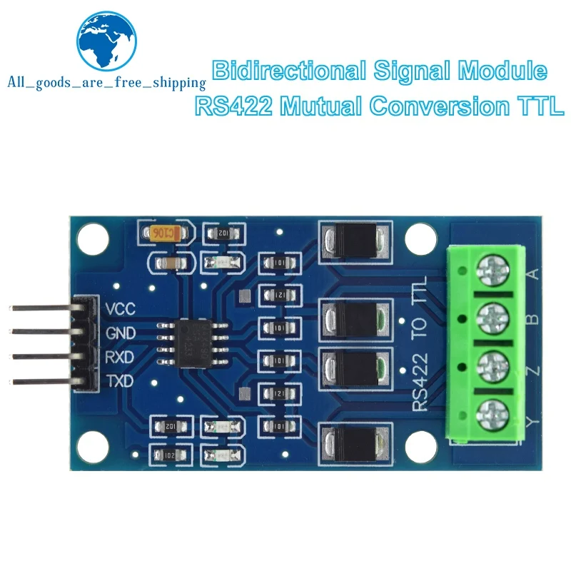 TZT 1/3PCS RS422 Mutual Conversion TTL Two-way Signal Module Full Duplex 422 Turn Single MAX490 To TTL Module