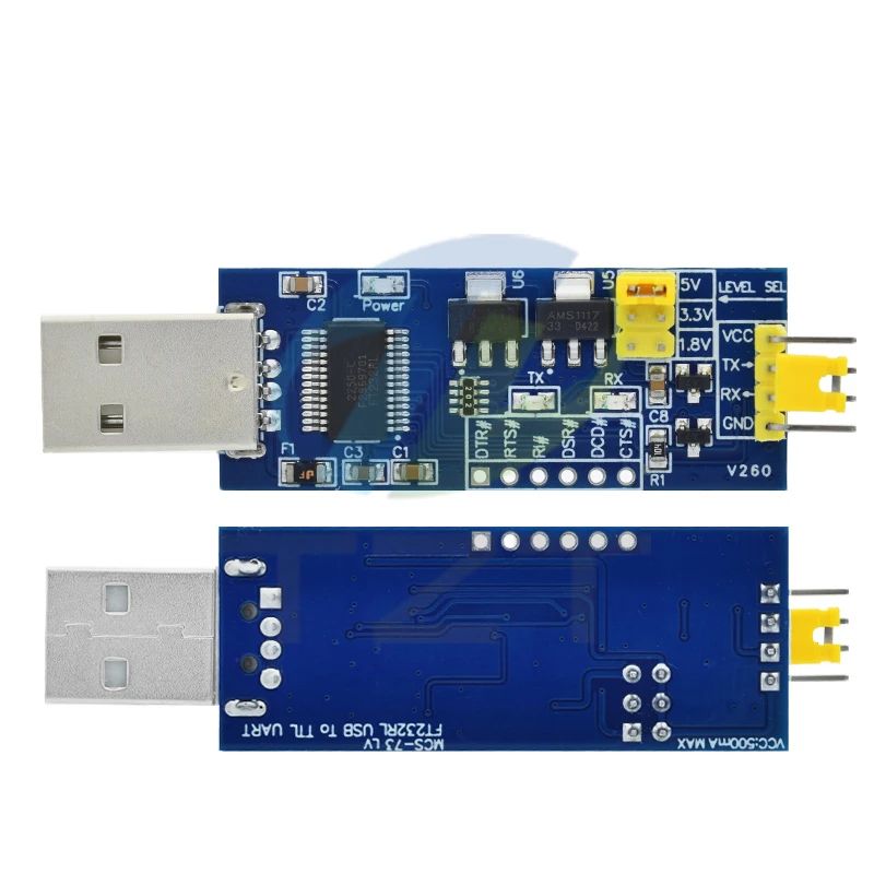 TZT 1/3PCS FT232RL Serial Port Module USB To TTL Serial Port Small Board 5V 3.3V 1.8V Level Download The Burn Line