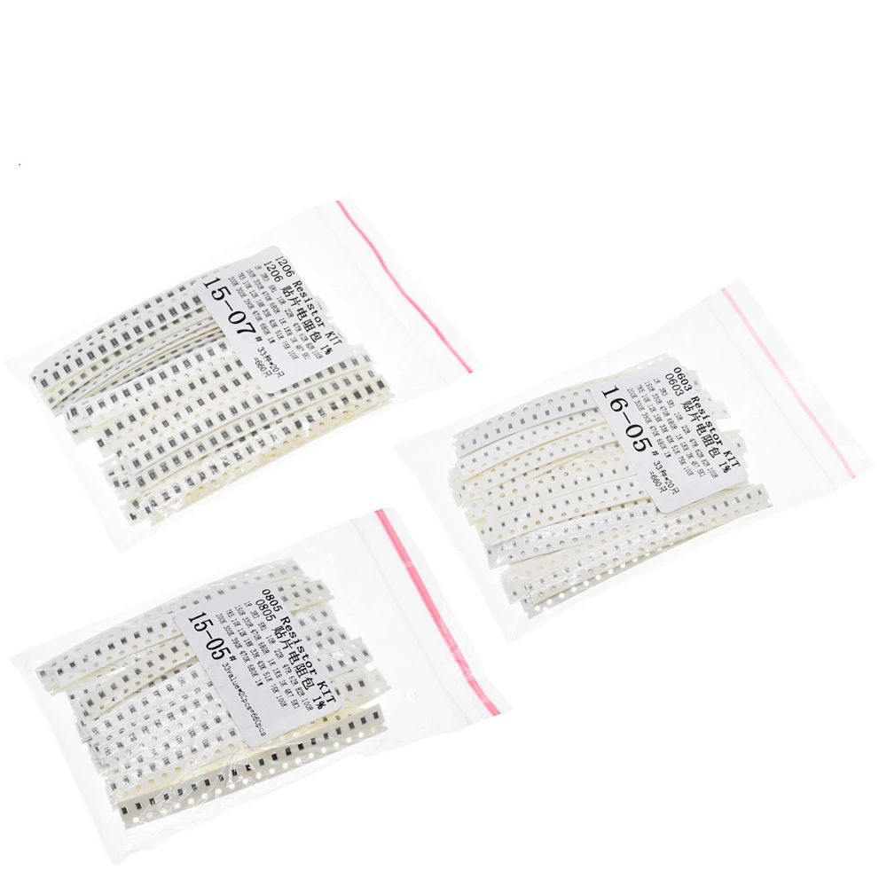 TZT 0603 0805 1206 Resistor Kit Assorted Kit 1ohm-1M ohm 1% 33valuesX 20pcs=660pcs Kit