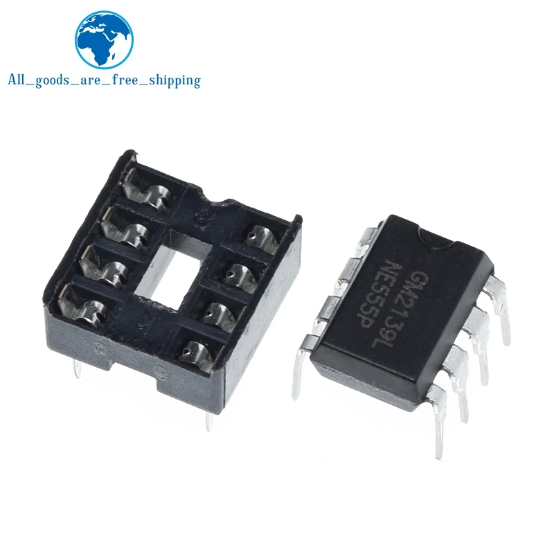 TZT 20Pcs , (10 Each) NE555 NE555P + 8 Pin Sockets for Power module