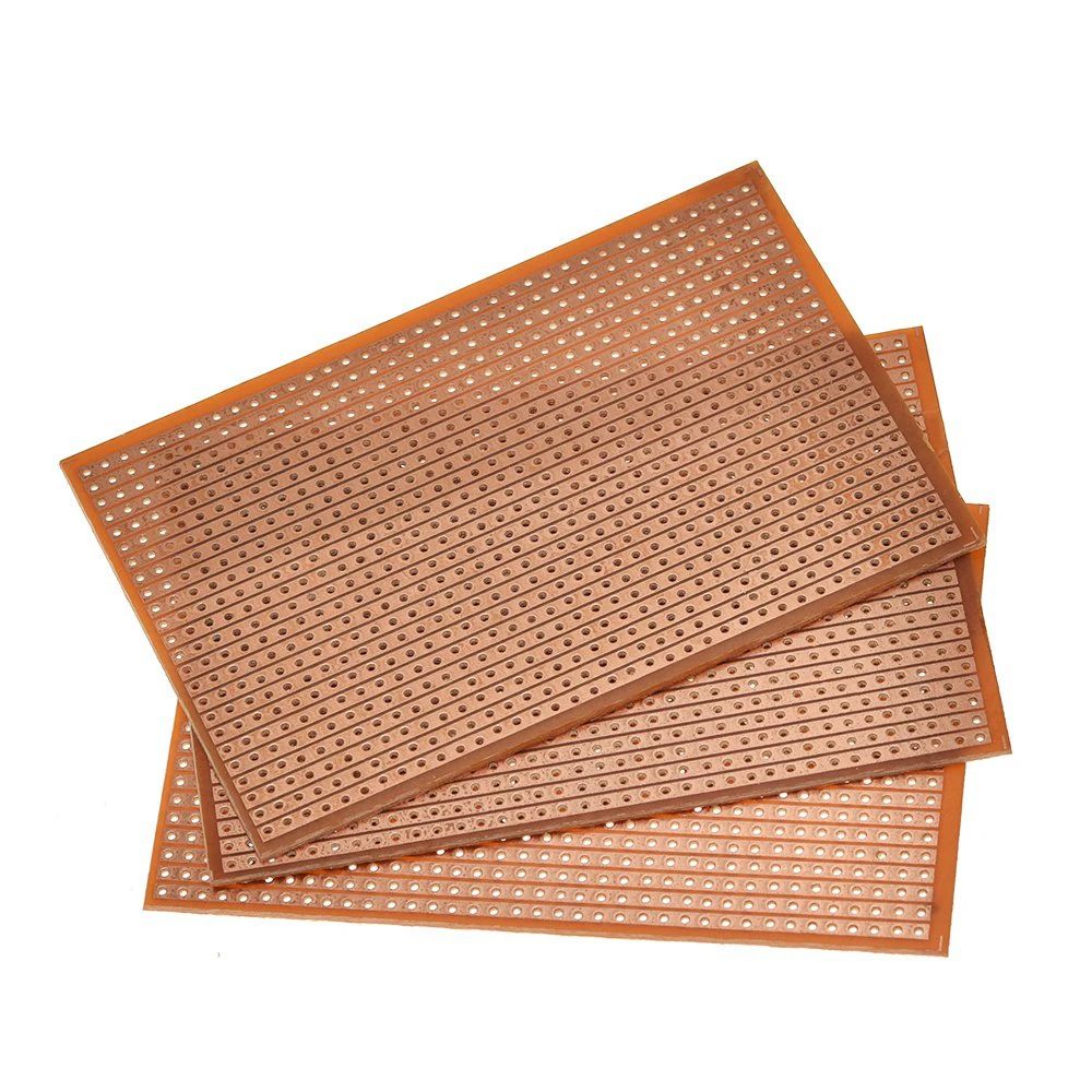 TZT DIY 6.4x9.5 6.4*9.5CM Prototype Paper Board Universal Matrix Circuit Board Single Row Continuous Hole 64x95mm