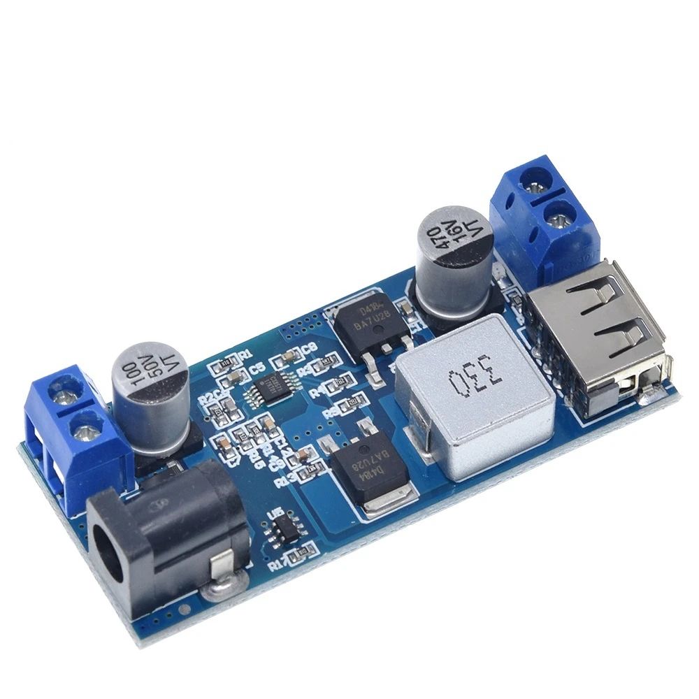 DC-DC 24V/12V To 5V 5A Step Down Power Supply Buck Converter Replace LM2596S Adjustable USB Step-down Charging Module For Phone