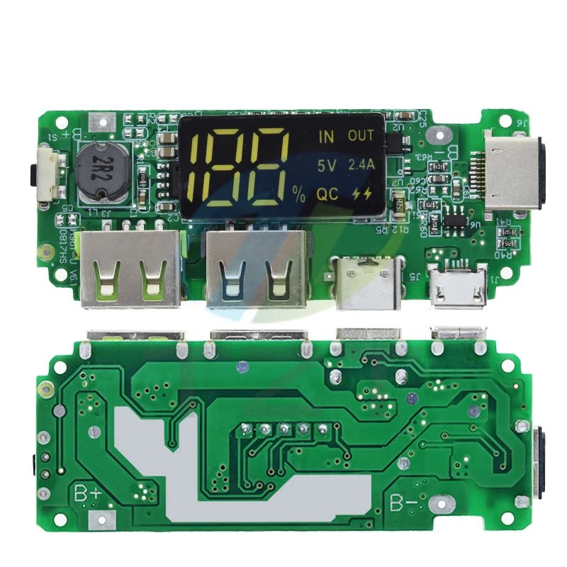 1/3PCS Dual USB 5V 2.4A Mobile Power Bank Module 18650 Lithium Battery Charger Board Circuit Protection