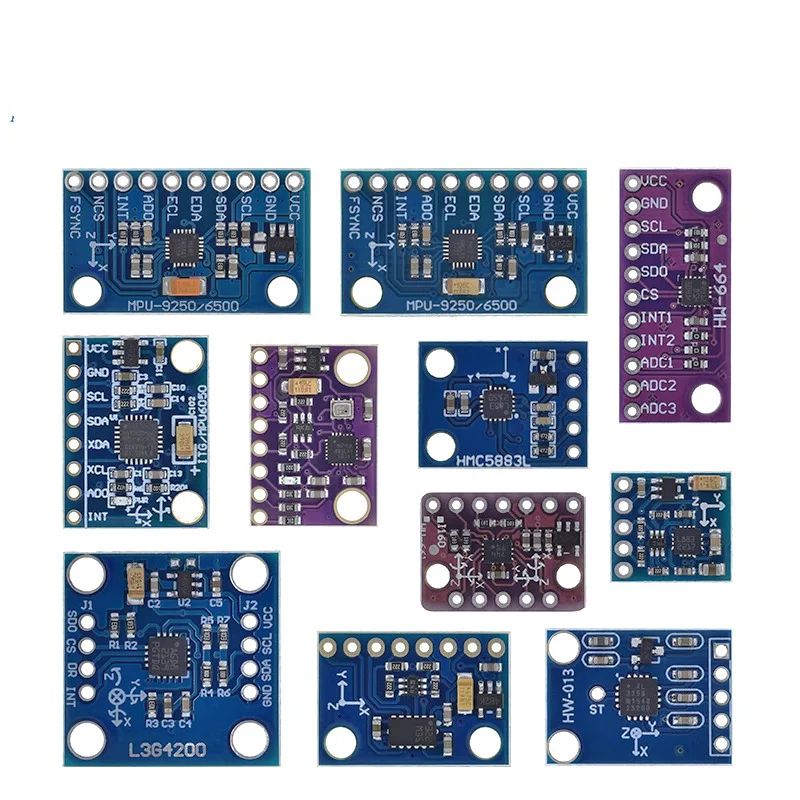 MPU-6050 MPU-9250 BMI160 LSM303DLHC L3G4200D QMC5883P ADXL335 LIS3DSH 3 6 9-Axis Attitude +Gyro+Accelerator+Magnetometer Sensor