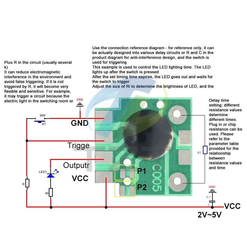 10/20/50Pcs Multifunction Delay Trigger Timing Module Timer Timing 2s - 1000h