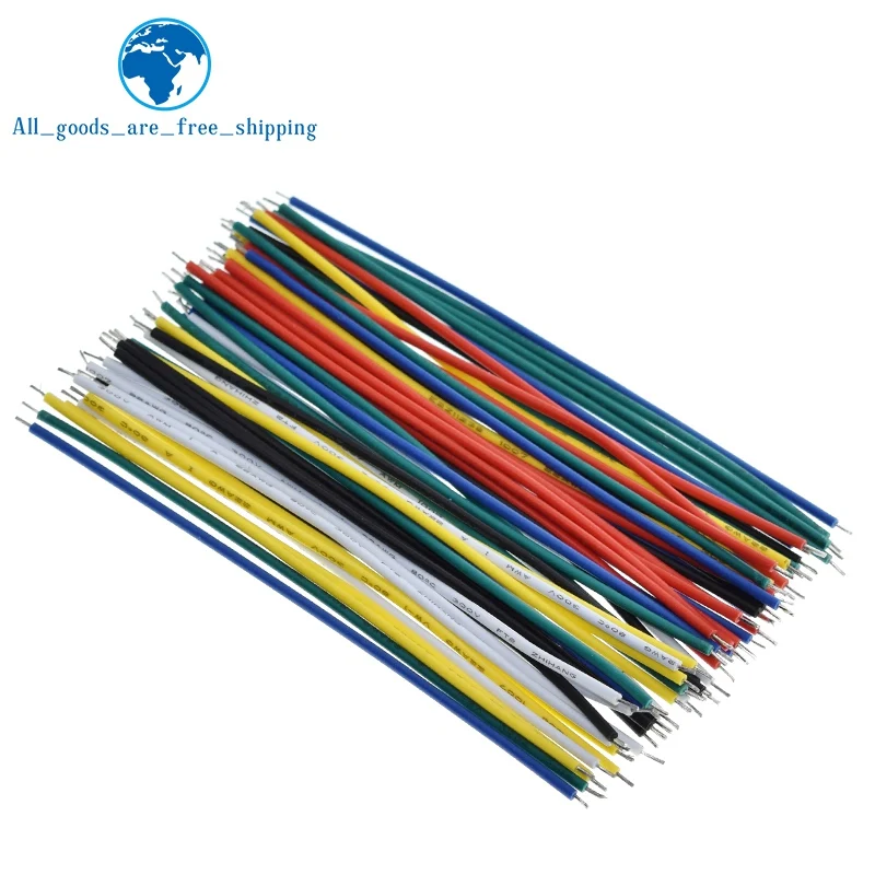 10/100pcs Tin-Plated Breadboard Solder Cable 24AWG 10CM Fly Jumper Wire Cable Tin Conductor Wires 1007-24AWG Connector Wire