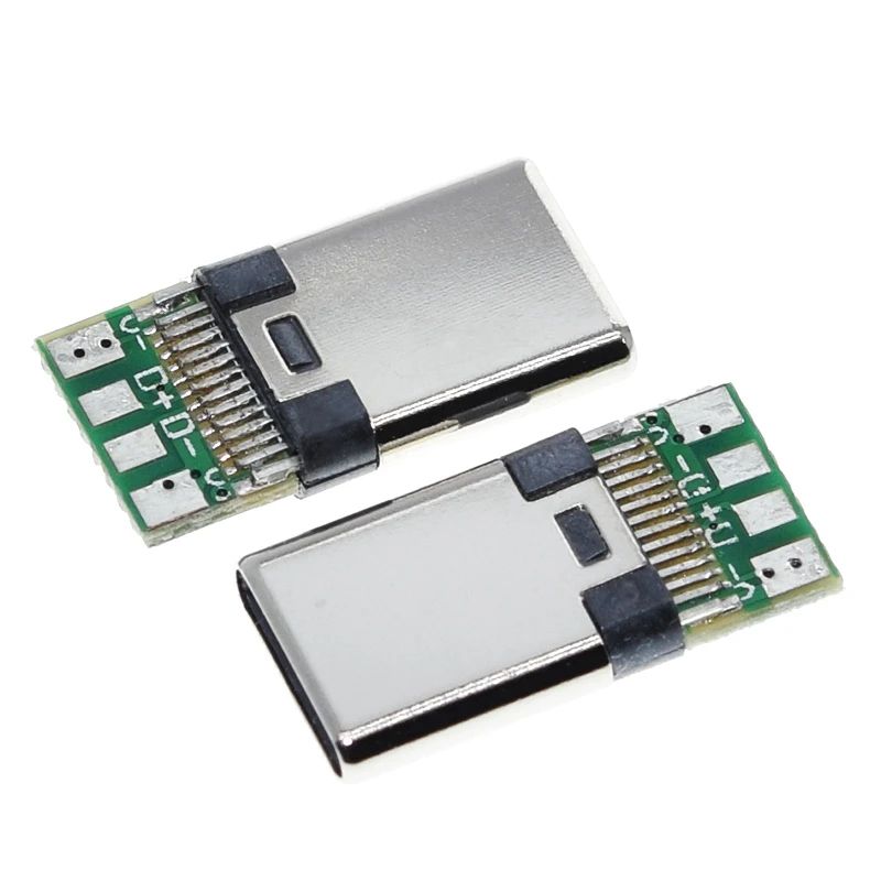 10/30pcs/Lot TZT USB 3.1 Type C Connector 24PIN Fast Charging Male Socket Receptacle Adapter To Solder Wire & Cable PCB Board