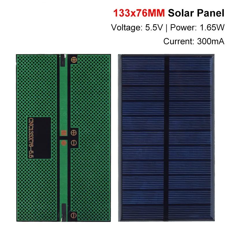 1/3pcs 5.5V 300MA 1.65W DIY Small Solar Panel for Cellular Phone Charger Home Light Toy etc Solar Cell