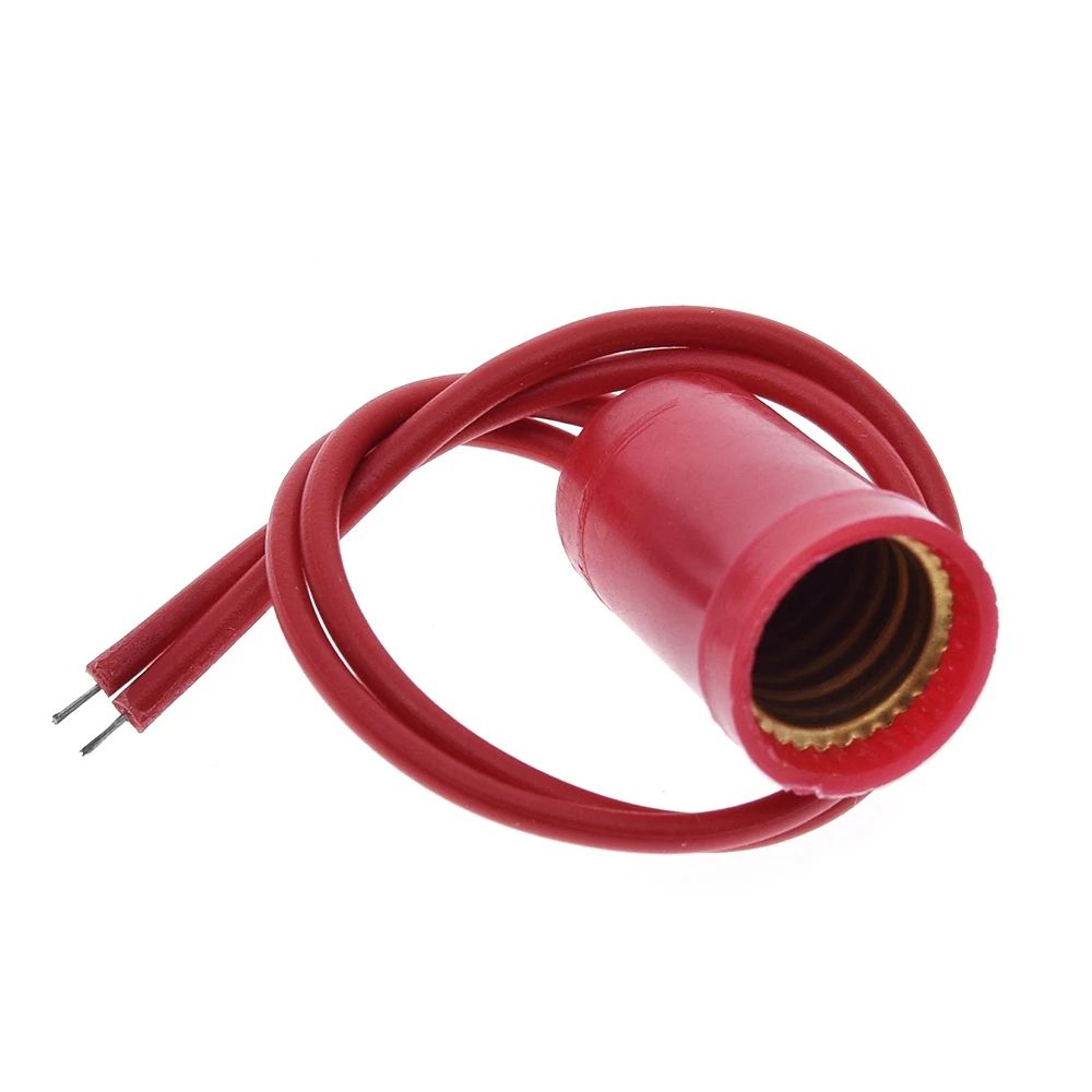 1/5PCS E10 lamp holder With 12cm wire Small lampholder e10 base teaching instrument experiment base E10 lampholder